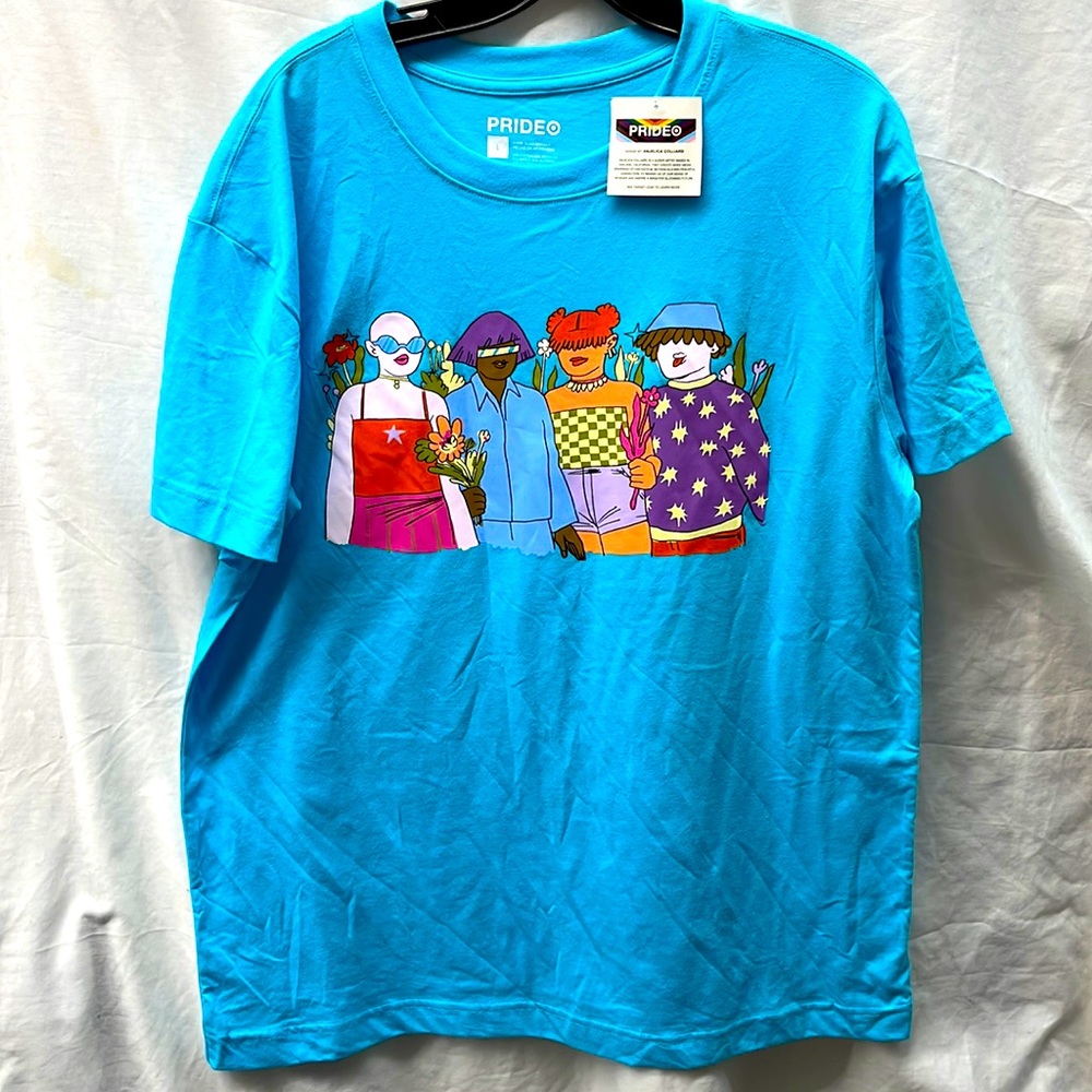 NEW!!! Pride pullover tee shirt ladies sz L 1/24/4